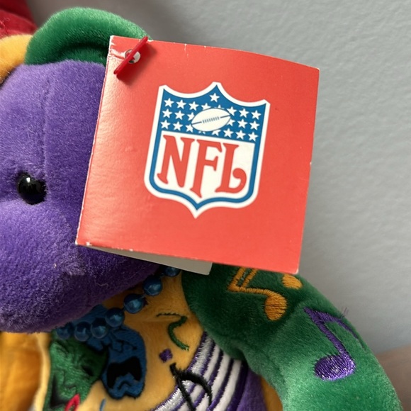 RARE Collection - NFL THE JESTER Super Bowl Clown Bear TEAM BEANS AUTHENTIC - Picture 5 of 13